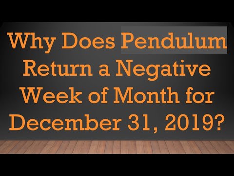 Why Does Pendulum Return a Negative Week of Month for December 31, 2019?