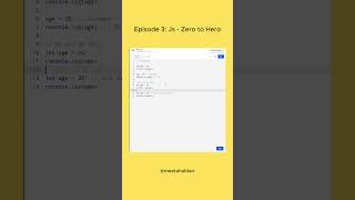 Episode 3: JS - Zero to Hero | var, let, const | #javascript #tutorial