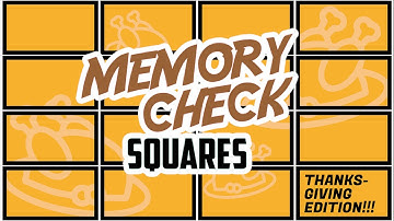 NonStop Games - Memory Check Squares: Thanksgiving Edition - NonStop Families