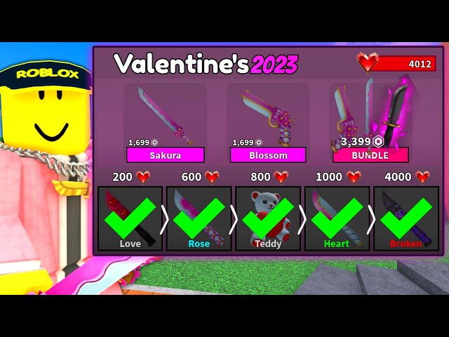 How To Get ALL Valentines Items in Murder Mystery 2! 