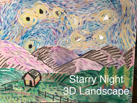 Starry Night 3D Landscape