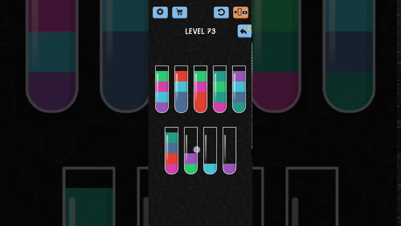 Water Color Sort Level 73 Walkthrough Solution iOS/Android
