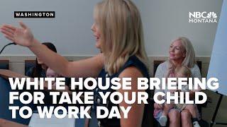 White House press briefing for Take Your Child to Work Day