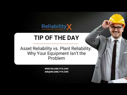 Asset Reliability vs. Plant Reliability:  Why Your Equipment Isn’t the Problem