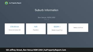129 Jeffrey Street, Ben Venue NSW 2350 | AuPropertyReport.Com