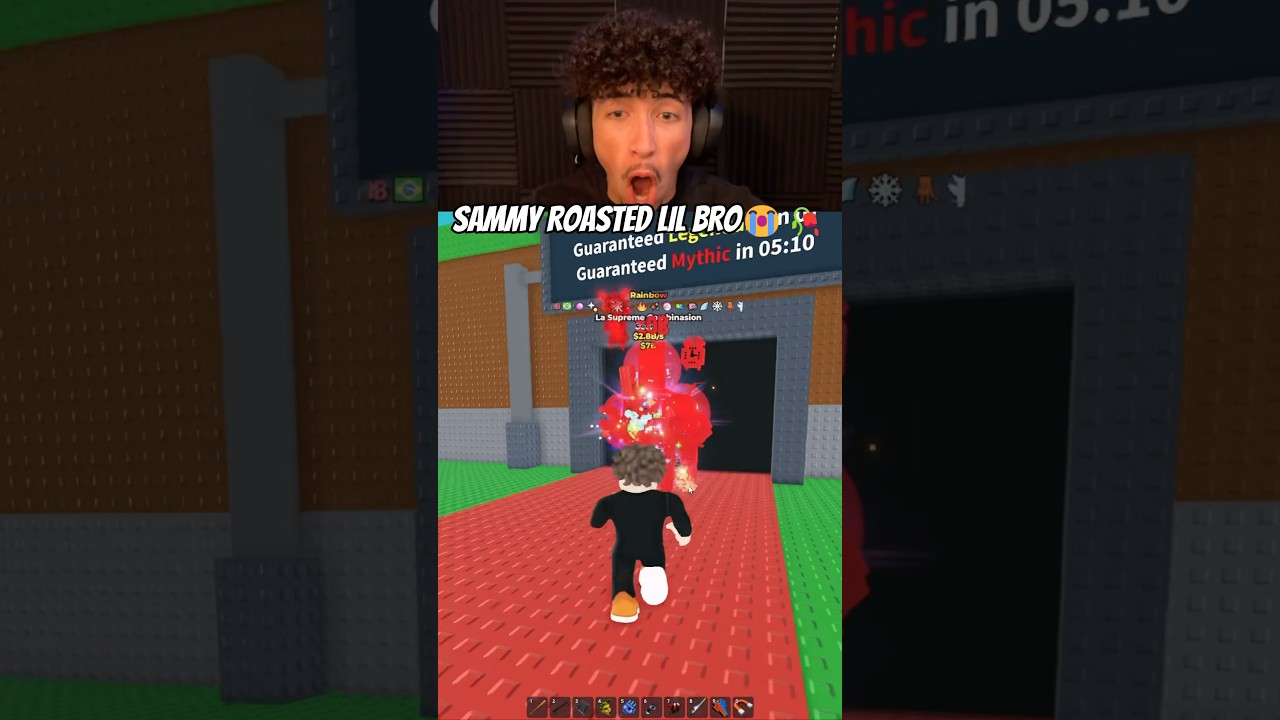 SAMMY ROASTED LIL BRO😭💀#roblox #stealabrainrot
