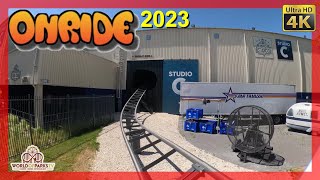Movie Park Studio Tour (ONRIDE POV) Movie Park Germany 2023 – Achterbahn – Roller Coaster - 1.Reihe