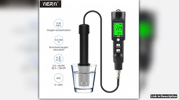 Digital Dissolved Oxygen Meter 00400 mgL Water DO Tester with ATC Electrode Filling Fluid for Aquar