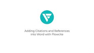Adding Citations and References into Word with Flowcite