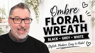 Ombre Floral Wreath - 10" Poly Deco Mesh - Wreath DIY - #homedecor @DavesWreaths