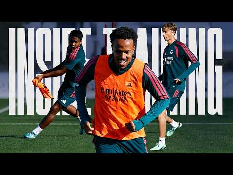 Real Madrid entrena antes de la Liga de Campeones ante la Roma