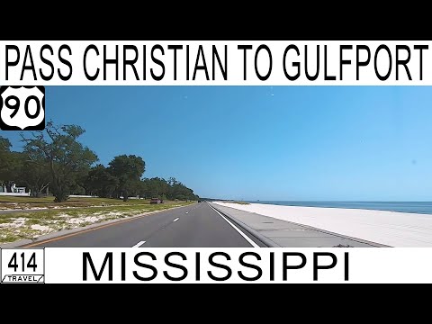 US-90 East - Pass Christian to Gulfport, Mississippi