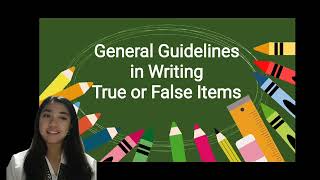 Celebrity GENERAL GUIDELINES IN WRITING MATCHING TYPE AND TRUE OR FALSE TEST ITEMS Profile
