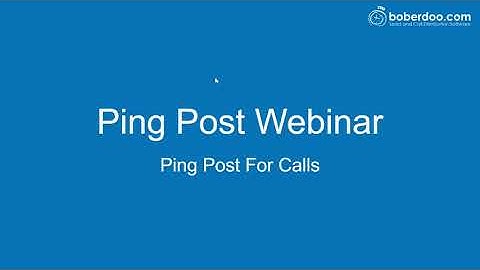 Ping Post For Calls Webinar