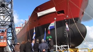 The Launching Of Triton. Bodewes Shipyards Hoogezand.