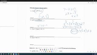 HonCalc Summer packet #5,9,11,29,30