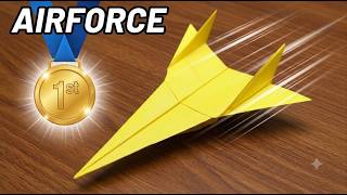 How to Make A Origami Airforce Paper Airplane | Easy Tutorial