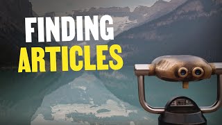 Finding a Specific Journal Article