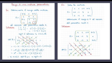 Rango di una matrice con parametro