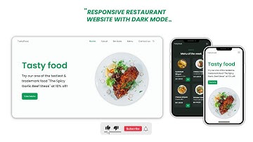 Responsive Restaurant Website with Dark & Light mode Using Html , CSS & JavaScript.