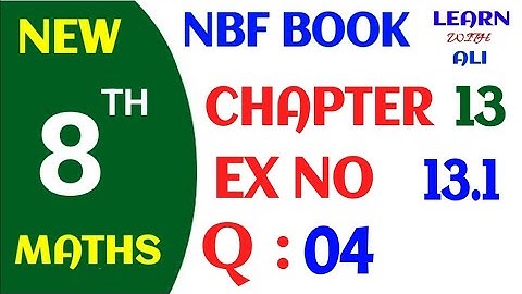 class 8 NBF math chapter 13 exercise 13.1 question 4 | class 8 math nbf ex 13.1 q 4 | probability