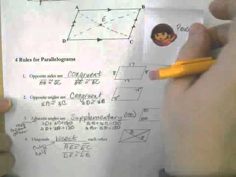 Section 7.2: Properties of Parallelograms - YouTube