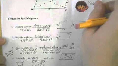 Section 7.2:  Properties of Parallelograms