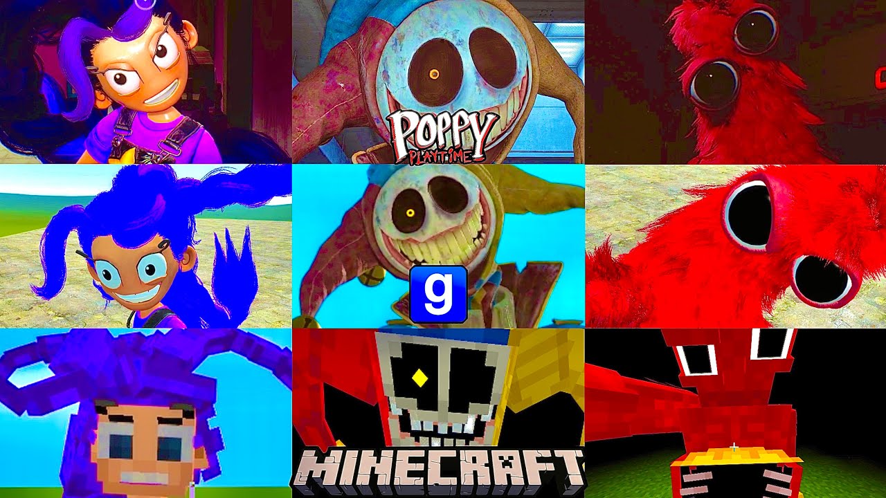 Poppy Playtime Chapter 5: ORIGINAL vs GMOD vs MINECRAFT Jumpscares Comparison (Showcase)