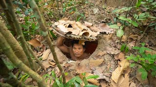 How to Build The Most Secret Underground Shelter Home Villa in the Jungle by Ancient Skills