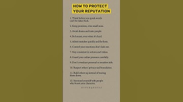 How to protect your reputation ?
