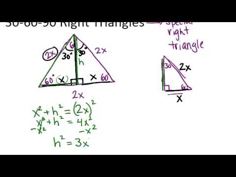 30 60 90 Right Triangles Lesson Geometry Concepts Youtube