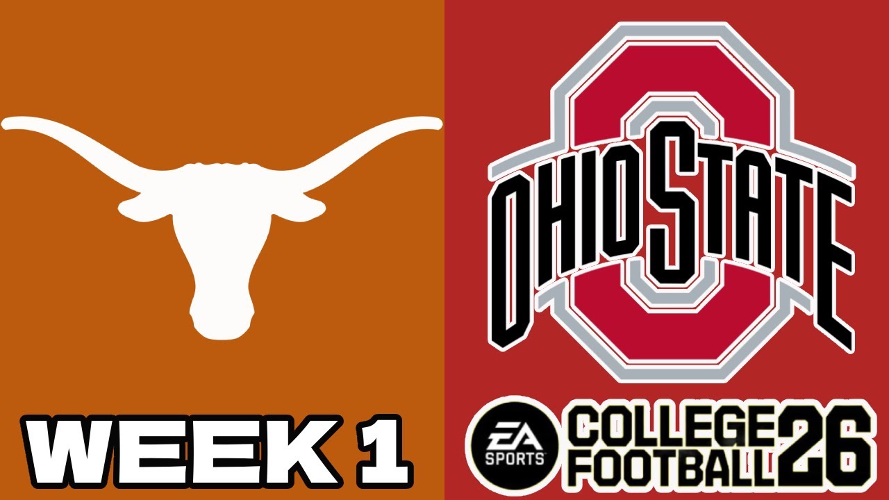 Texas vs Ohio State - Week 1 Simulation (EA Sports College Football 26 ...