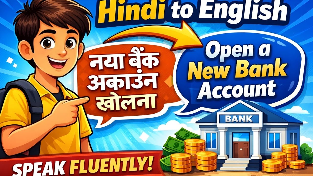 Bank Account Opening Conversation in English | Spoken English at the Bank | 