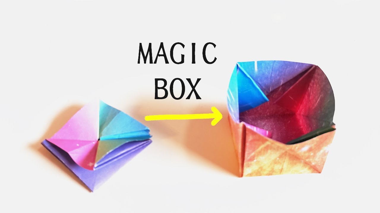 [Origami] Paper Box DIY Tutorial How To Make Paper Magic Box 魔力風車