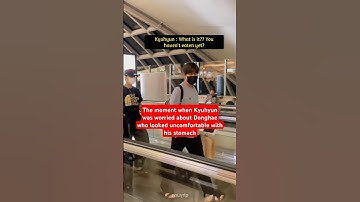 The moment when Kyuhyun was worried about Donghae who looked uncomfortable with his stomach