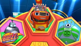 Spin the Robot Blaze Wheel #22 w\/ AJ \& Trouble Bot! 👾 | Blaze and the Monster Machines