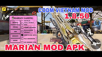 NEW UPDATE | CODM MOD MENU VNG 1.8.50 FREE SKIN MYTHIC MARIAN CODM VNG MOD APK