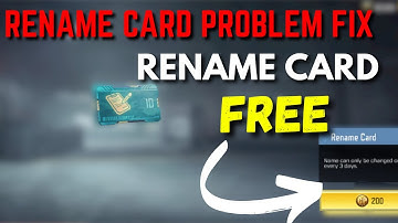RENAME CARD BACK COD MOBILE | HOW TO CHANGE NAME IN COD MOBILE 2021