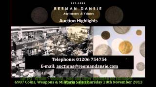 Reeman Dansie  - Coin & Militaria Auction Highlights | Coin Auction Essex | Militaria Auction Essex