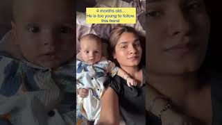 4 months old baby following the trend!😳