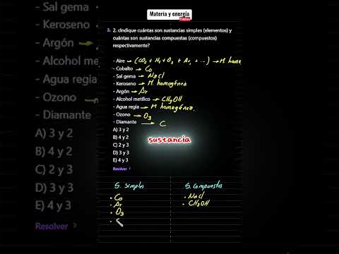 materia y energía, ejercicios (p12) #preuniversitario #quimica #cepuunjbg #admision