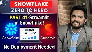#41 Snowflake Streamlit Tutorial: Build Apps Inside Snowflake