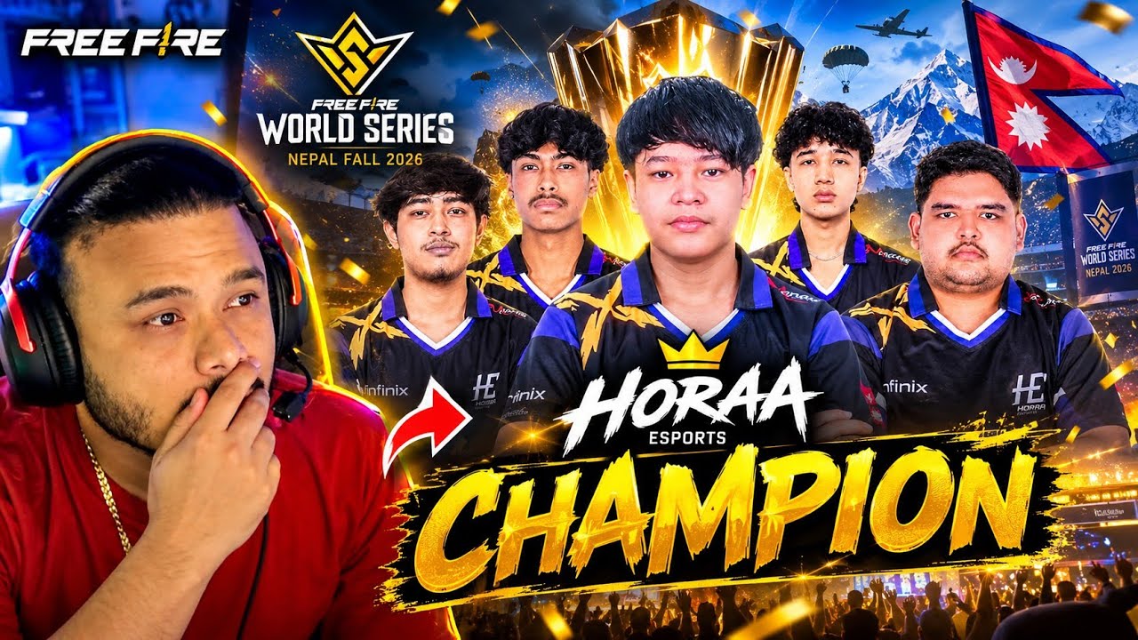 Cr7horaa Reaction Free Fire World Series Nepal Fall 2026 | CHAMPION horaa esports #horaa #reaction 