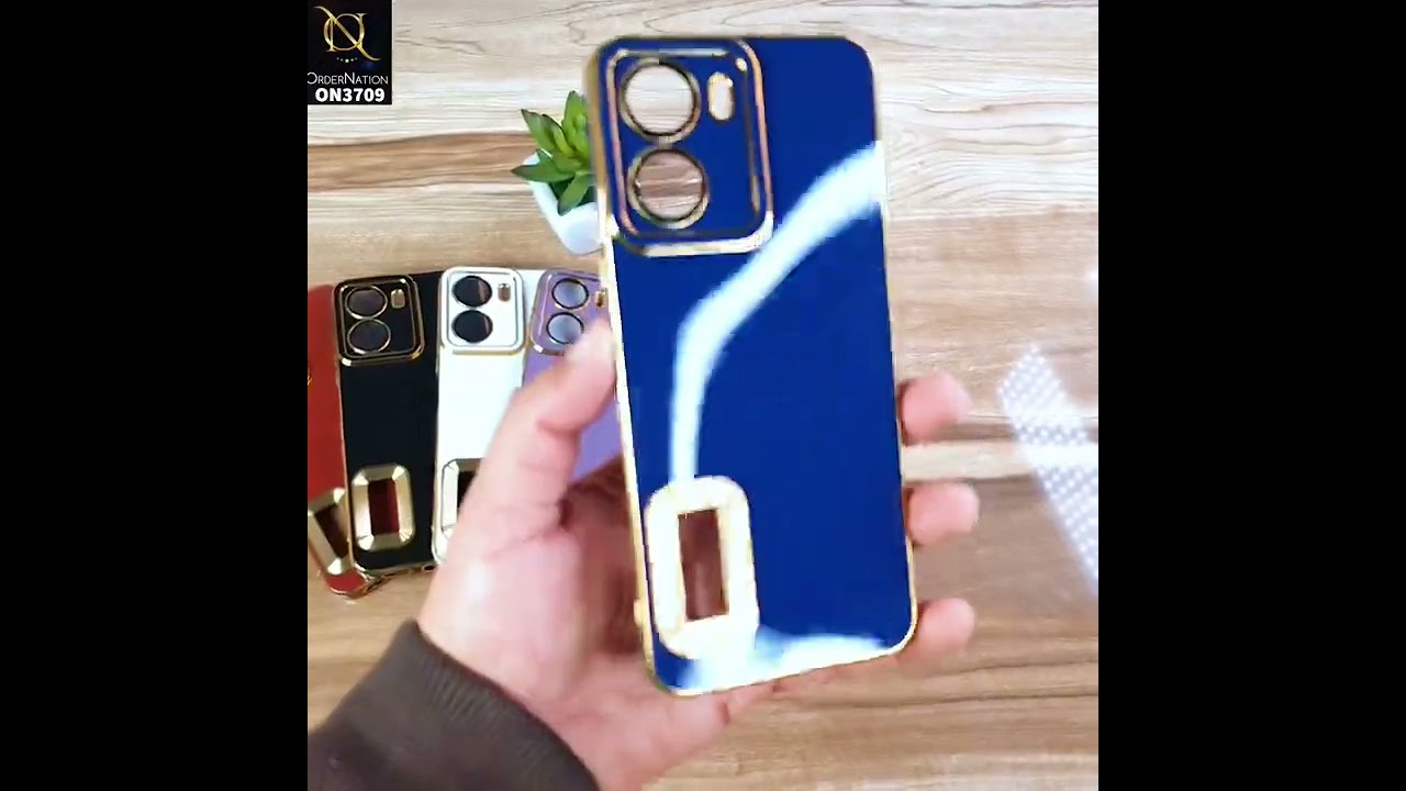Vivo S12 Cover - Green - All New Electroplating Borders With Logo Hole Camera Protection Soft Silicon Case