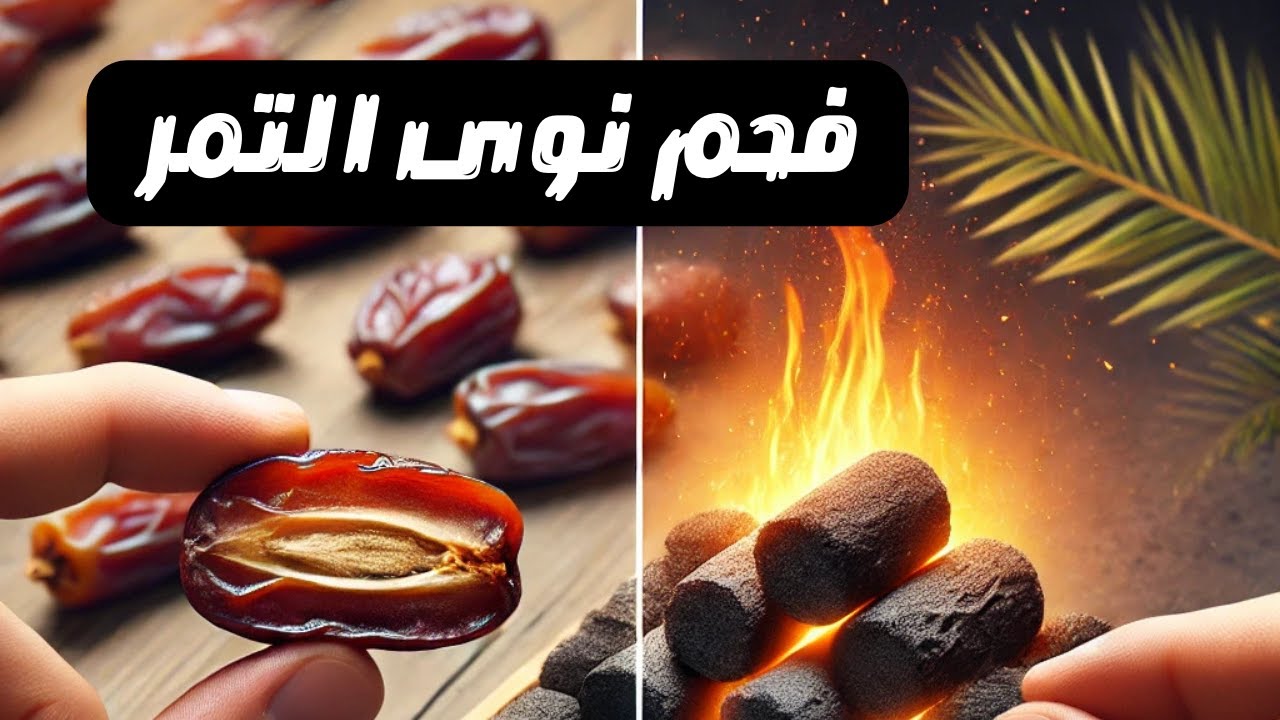 تحويل نوى التمر إلى فحم مضغوط عالي الجودة | تجربة مذهلة ونتائج 😎 - YouTube