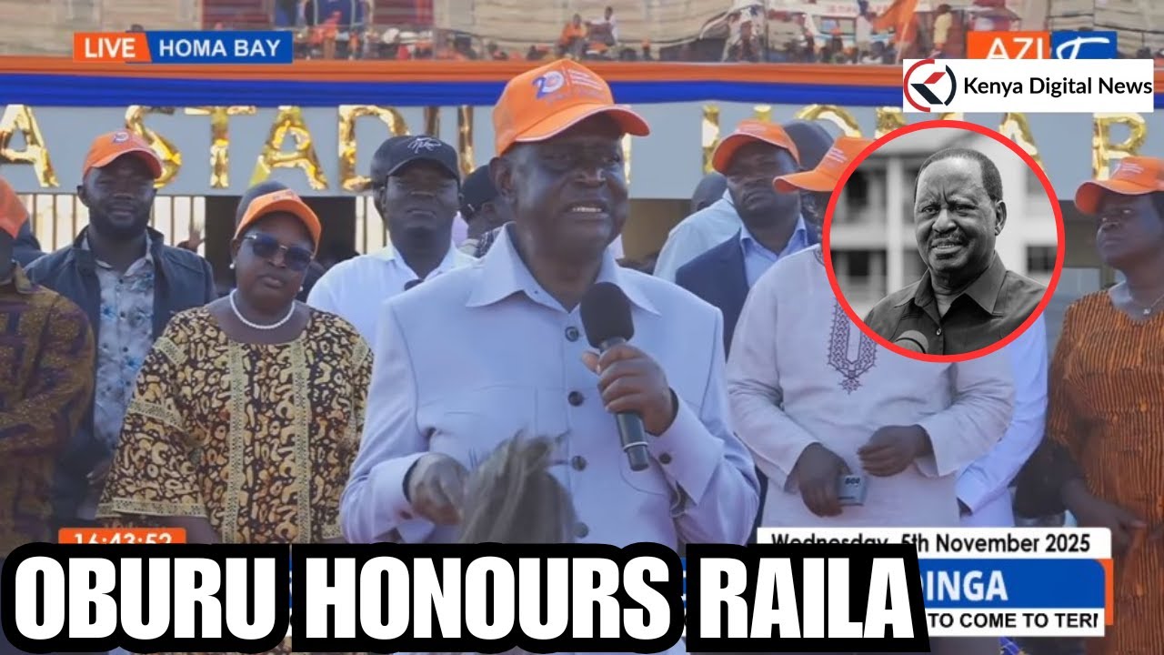 Oburu Odinga POWERFULLY MOVES EMOTIONAL CROWD with his Great Remarks as he Honours Raila in Homa Bay