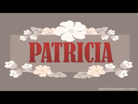 Vídeo: Què significa el nom latricia?