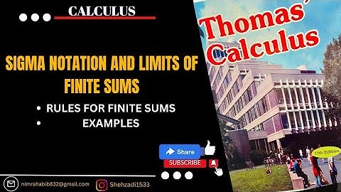Sigma Notation and Limits of Finite Sums|| Calculus|| In Urdu ||Nimra Habib