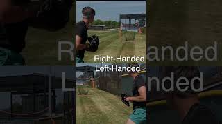 Ambidextrous Pitching Split Screen Showing Both Sides Mechanics
