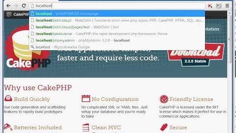 Jak poprawnie skonfigurować cakePHP - baza danych